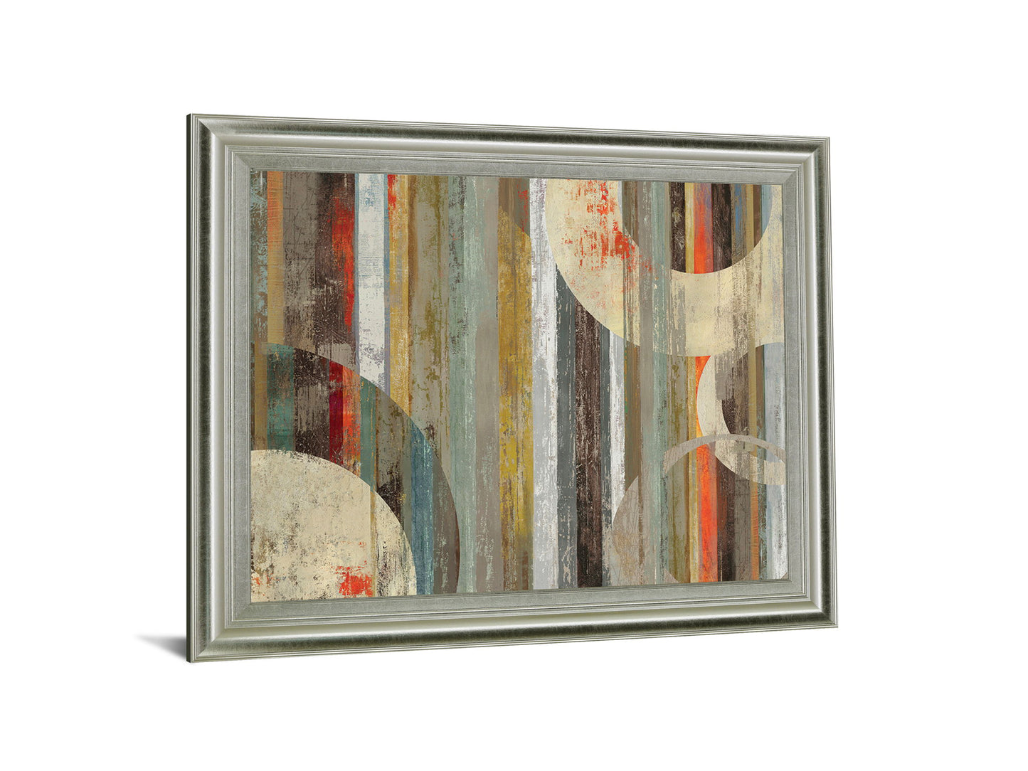 Retro Zenith - 28" x 34" Framed Wall Art - Light Brown