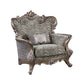 Elozzol - Chair With Pillow - Fabric & Antique Bronze
