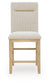 Lasinger - Upholstered Barstool (Set of 2) - Light Brown