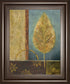 Azure Leaf By Viola Lee - Framed Print Wall Art - Bronze