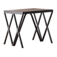 Magenta - End Table - Glass Top & Black