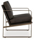 Bradett - Accent Chair - Dark Brown / Gold Finish
