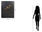 Golden Cluster Drift - 36" x 48" Framed Wall Art - Black