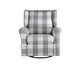 Patli - Swivel Chair With Glider - Gray Fabric
