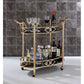 Ottesen - Serving Cart - Black Glass & Gold