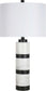 "Marble Harmony" Marble Table Lamp - White Marble / Matte Black