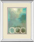 Retro In Aqua And Khaki Il By Laurie Maitland - Mirror Framed Print Wall Art - Beige