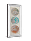 Planet Trio Il By Alicia Ludwig - Mirror Framed Print Wall Art - Beige