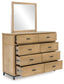 Tomtyn - Dresser And Mirror - Light Brown