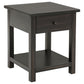 Payne - 1 Drawers Wood End Table with Shelf