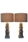 Sculpted Drift Resin Table Lamp (Set of 2) - Distessed White