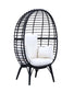 Penelope - Patio Lounge Chair - Light Gray Fabric & Black