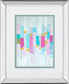 Cool Rhizome I By Ann Marie Coolick - Mirror Framed Print Wall Art - Light Blue