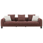 Mardi - Sofa With 6 Pillows - Maroon Tweed