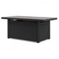 Beachcroft - Rectangular Fire Pit Table - Black / Light Gray