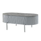 Yukino - Coffee Table - Gray High Gloss & Chrome