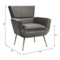 Varik - Accent Chair - Gray Velvet