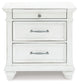 Kanwyn - Three Drawer Night Stand - Whitewash