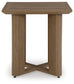 Serene Bay - Square End Table - Dark Brown