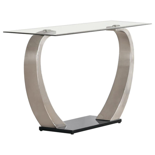 Pruitt - Glass Top Metal Base Table
