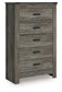 Frandern - Five Drawer Chest - Gray