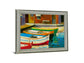 Harbor Glow - 28" x 34" Framed Wall Art - Blue