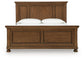Zackaryn - King Panel Bed - Warm Brown