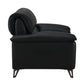 Eilene - Loveseat - Black Top Grain Leather