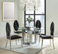 Noralie - Round Dining Table - Mirrored & Faux Diamonds