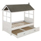 Tree House II - Twin Bed - Weathered White & Washed Gray