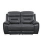 Lamruil - Motion Loveseat - Gray Top Grain Leather