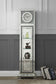 Noralie - Faux Diamonds Grandfather Clock With LED - Mirrored