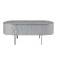Yukino - Coffee Table - Gray High Gloss & Chrome