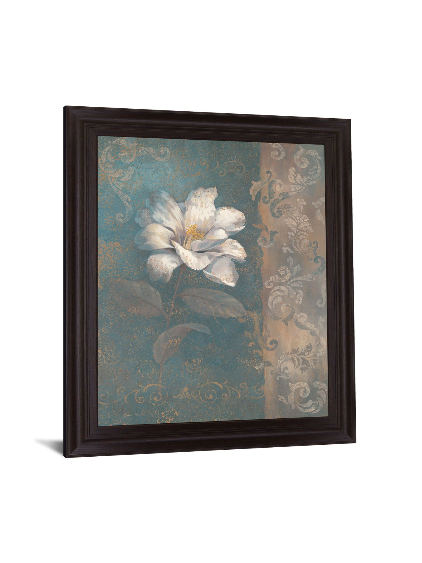 Opaline Majesty - 28" x 34" Framed Wall Art - Blue