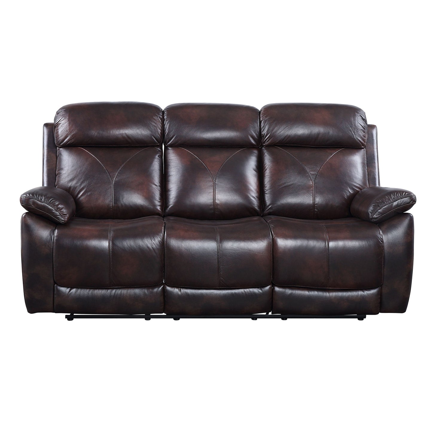 Perfiel - Motion Sofa - Two Tone Dark Brown Top Grain Leather