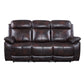 Perfiel - Motion Sofa - Two Tone Dark Brown Top Grain Leather