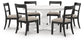 Greddinton - Round Dining Table Set - Black Chairs