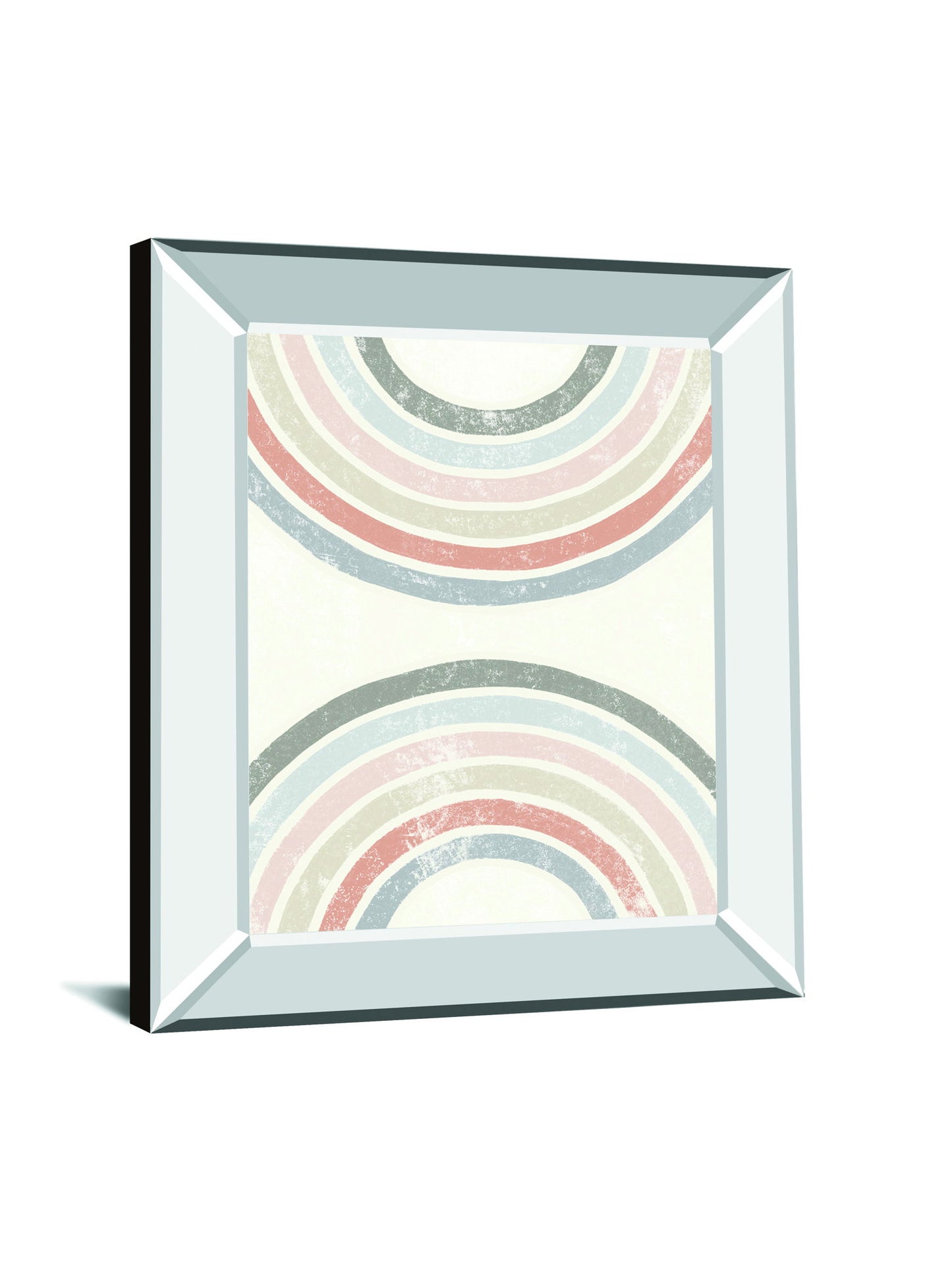 Over The Rainbow I By Moira Hershey - Mirror Framed Print Wall Art - Beige