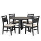 Sable Crest - 5 Piece Set (Round Dining Table & 4 Chairs) - Black