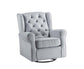 Zeger - Swivel Chair With Glider - Gray Fabric