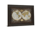 World Map By Elizabeth Medley - Framed Print Wall Art - Beige