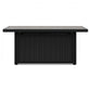 Beachcroft - Rectangular Fire Pit Table - Black / Light Gray