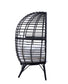 Penelope - Patio Lounge Chair - Light Gray Fabric & Black