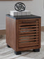 Kallari - Chair Side End Table - Warm Brown / Black