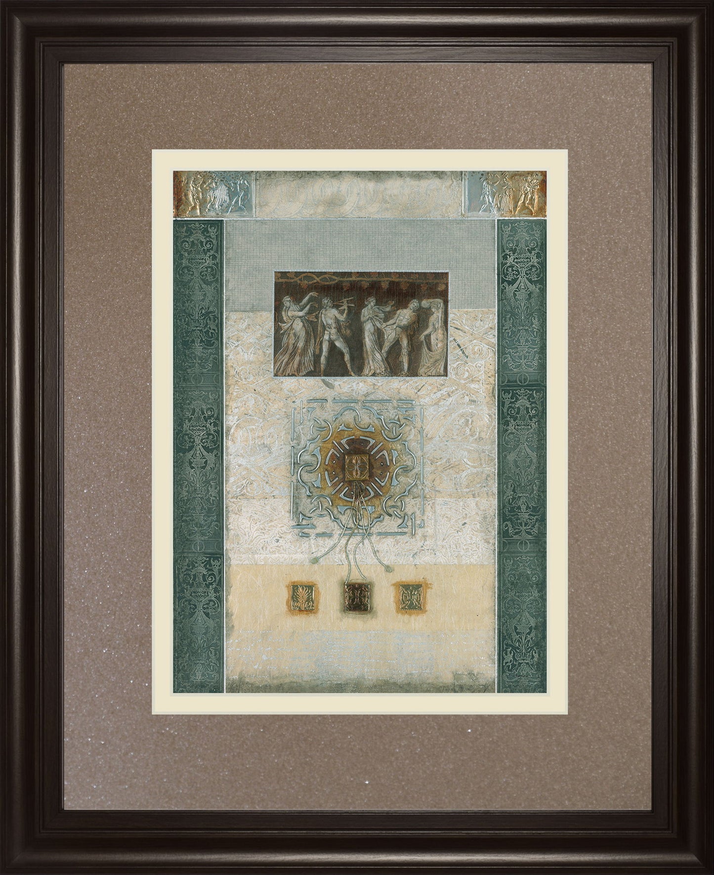 Romanesque Il By Douglas - Framed Print Wall Art - Light Brown