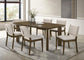 Ottowa - 7 Piece Rectangular Wood Dining Room Table Set - Brown