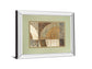 Circular Sculpture By Wild Apple Portfolio - Mirror Framed Print Wall Art - Light Brown