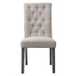 Yabeina - Side Chair Set of 2) - Beige Linen & Gray