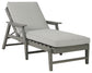Visola - Chaise Lounge with Cushion - Gray