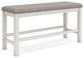 Robbinsdale - Dbl Counter Height Upholstered Dining Bench - Antique White